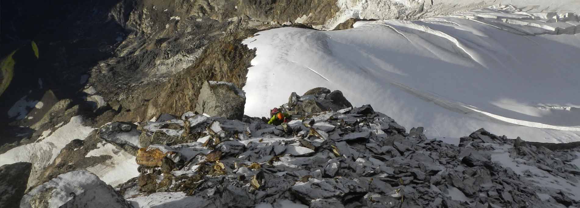 La linea di Gugliermina - Via degli Italiani alla Punta Parrot