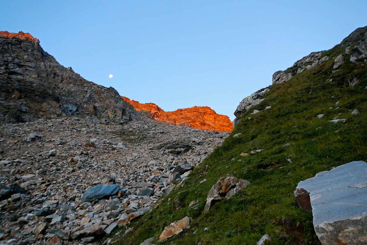 Primo sole al Vallone delle Pisse