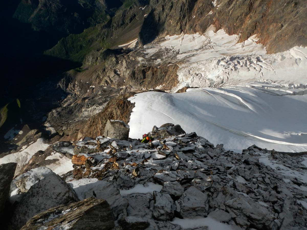 Secondo sperone sopra al ghiacciaio del Piode